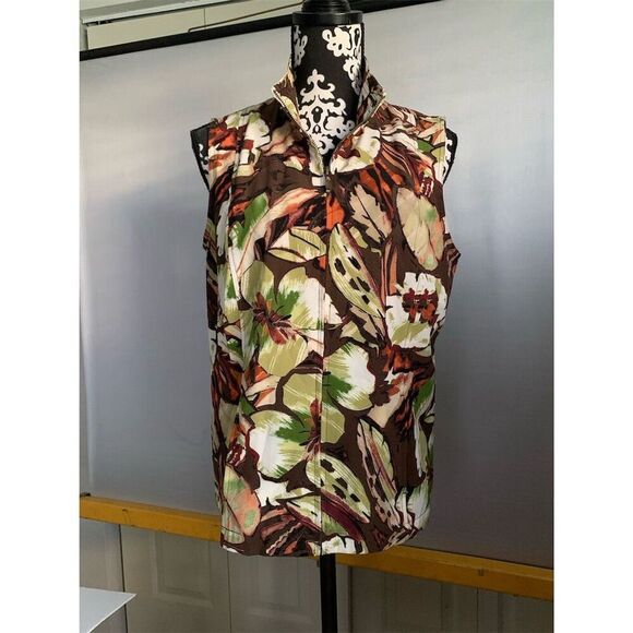 Additions by Chico's Women's Floral Sleeveless Vest Multicolor Size 1 - Picture 4 of 12
